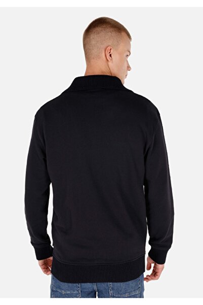 Colin's Normal Kesim Fermuarlı Dik Yaka Siyah Erkek Sweatshirt Cl1071231