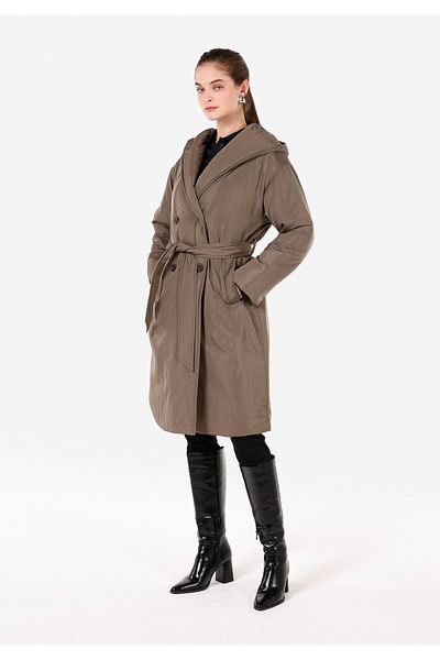 Colin's Regular Fit Hooded Women's Green Coat