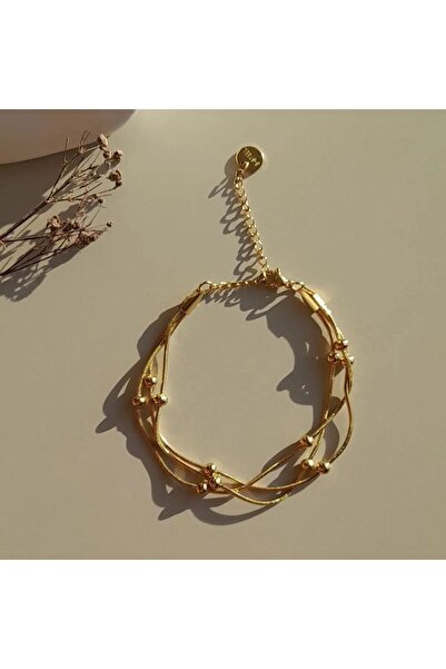 Lluvia Aksesuar سوار دوريكا من الفولاذ الذهبي غير المشوه 316 لتر