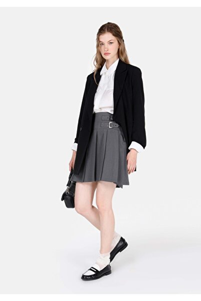 Colin's Fusta gri cu cataramă dublă pentru femei