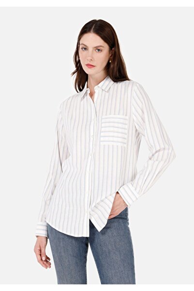 Colin's Beyaz Kadın Gömlek U.kol
