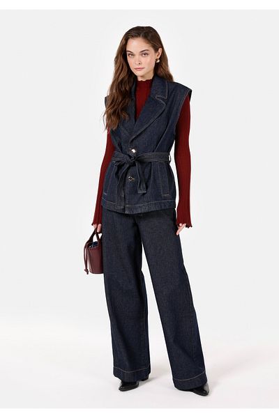 Colin's Regular Fit Women's Blue Vest