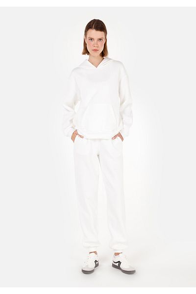 Colin's Regular Fit Mid Waist Straight Women's White Sweatpants
