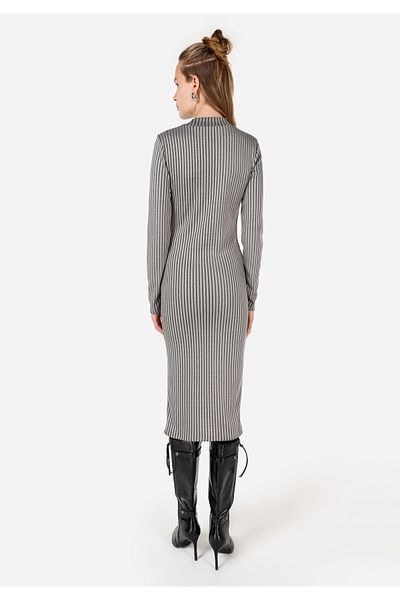 Colin's Slim Fit Women's Gray Long Sleeve Dress