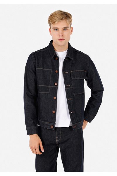 Colin's Regular Fit Buttoned Unlined Men's Blue Jacket
