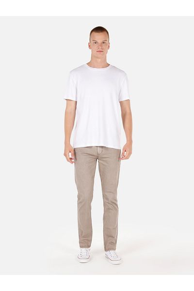 Colin's Straight Fit Mid Waist Straight Leg Men's Beige Trousers