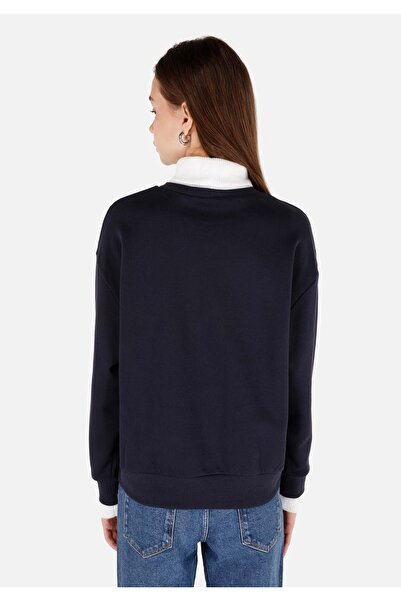 Colin's Normal Kesim Baskılı Lacivert Kadın Sweatshirt Cl1071106