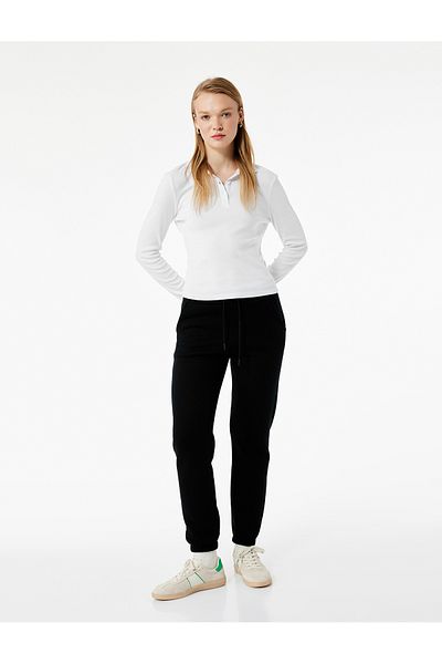 Koton Comfortable Fit Cotton Lace-Up Waist 2-Piece Jogger Sweatpants Set