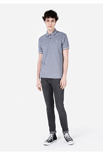 Colin's Регулярний крій, поло-комір, бавовна, прямий, чоловічий, темно-синій, короткий рукав, футболка