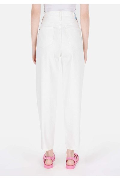 Colin's Balloon Fit Pantaloni de jeans albi pentru femei cu talie înaltă