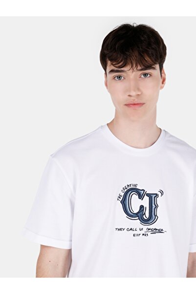 Colin's Ανδρικό λευκό μπλουζάκι - μανίκια