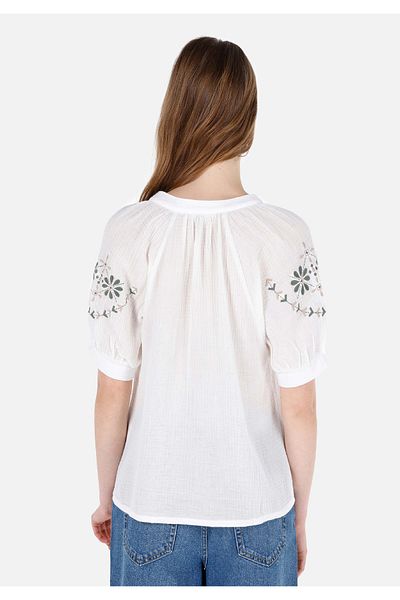 Colin's Regular Fit V-Neck Women's White Short Sleeve Shirt