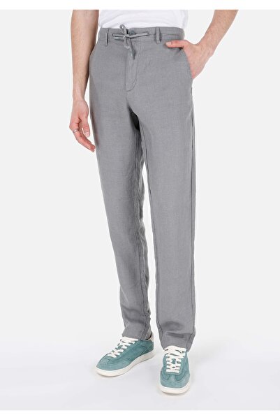 Colin's Regular Fit Orta Bel Düz Paça Erkek Yeşil Keten Pantolon