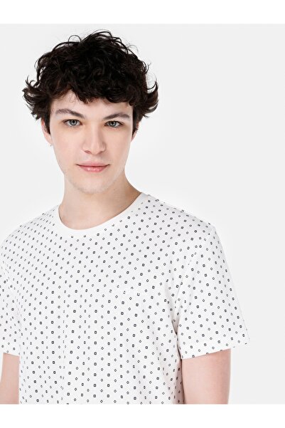 Colin's Ανδρικό λευκό μπλουζάκι - μανίκια