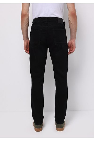 Colin's Regular Fit Mid Waist Narrow Leg Men's Black Jean Trousers