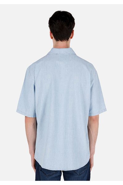 Colin's Oversize Fit Men's Blue Shorts Sleeve Shirt
