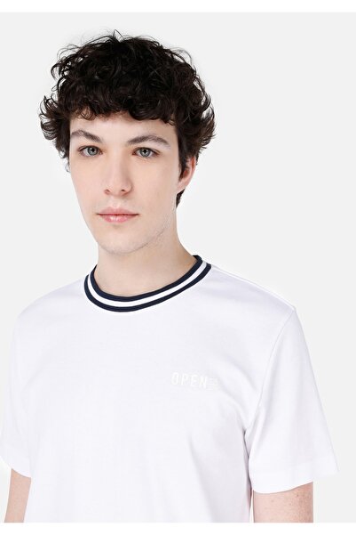 Colin's Tricou alb pentru bărbați - mâneci