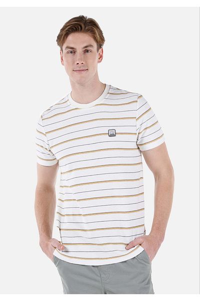 Colin's Men's T-Shirt - Ecru K.Sleeve Model