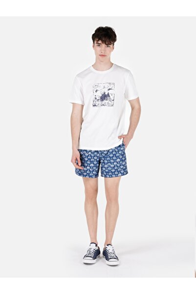 Colin's Ανδρικό λευκό μπλουζάκι - μανίκια