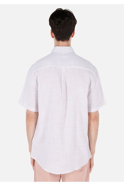 Colin's Regular Fit Shirt Neck Plain Men's Beige Short Sleeve Shirt