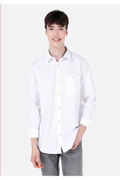 Colin's White Men's Shirt U. Sleeve