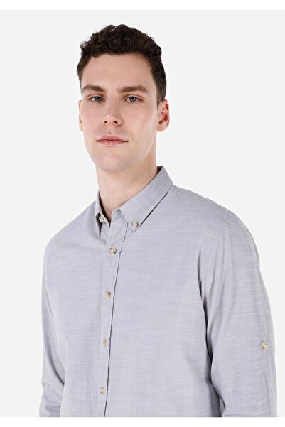 Colin's Normal Kesim Shirt Yaka Taş Erkek Uzun Kol Gömlek