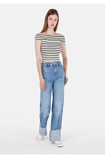Colin's 885 Camellia Normal Kesim Yüksek Bel Düz Paça Jean Kadın Pantolon