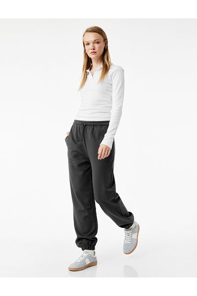 Koton Lace-Up Jogger Sweatpants with Pocket Detail