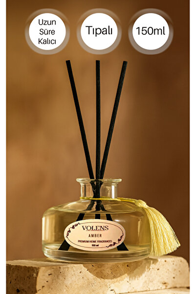 Home Amber Çubuklu Kalıcı Ortam Oda Kokusu Büyük Dekoratif Parfümlü 150 ml