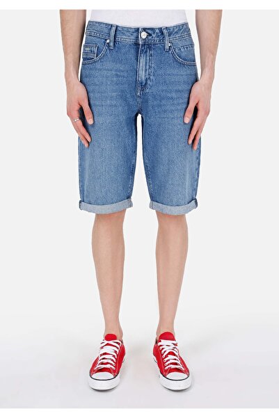 Colin's Straight Fit Düşük Bel Erkek Mavi Jean Şort