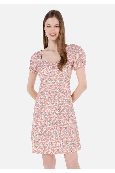 Colin's Slim Fit Women's Pink Short Sleeve Dress