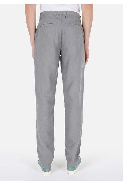 Colin's Regular Fit Mid Waist Straight Leg Men's Green Linen Trousers
