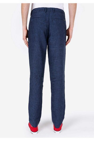 Colin's Regular Fit Mid Waist Straight Leg Men's Navy Blue Trousers