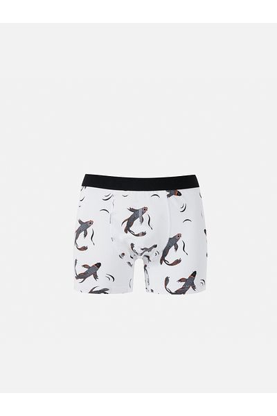 Colin's Modern Fit Printed Men's White Boxers
