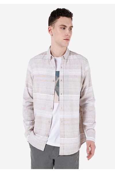 Colin's Beige Men's Shirt - U. Sleeve Model