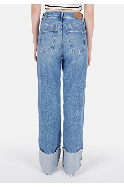 Colin's Straight Fit Yüksek Bel Düz Paça Kadın Denim Jean Fermuarlı Pantolon