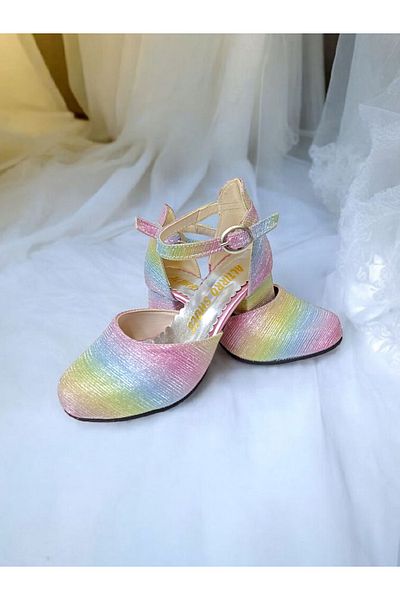 PATİK BEBE Girl's Heeled Carniaric Rainbow Colored Shoes