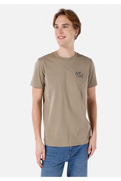 Colin's Regular Fit Crew Neck Printed Gray Men's Short Sleeve T-Shirt Cl 1068195