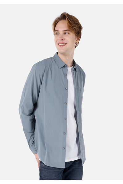 Colin's Regular Fit Shirt Collar Green Men's Long Sleeve Shirt Cl 1067013