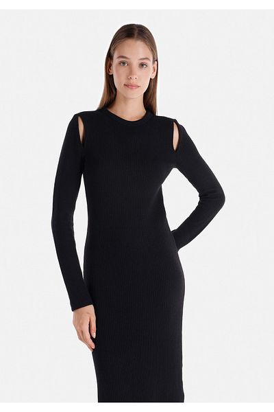 Colin's Black Midi Slim-Fit Women's Dress