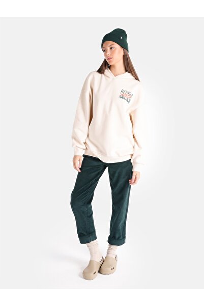 Colin's Γυναικείο φούτερ εκρού με κανονική εφαρμογή με κουκούλα