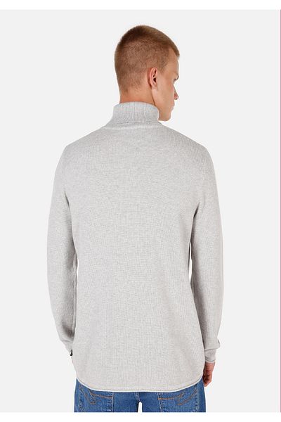 Colin's Regular Fit Turtle Neck Jacquard Men's Gray Sweater