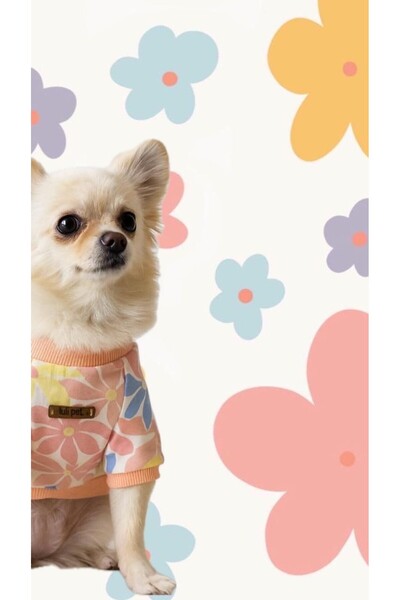 Luli Pet Çiçek Desenli Köpek T-shirt