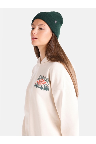 Colin's Γυναικείο φούτερ εκρού με κανονική εφαρμογή με κουκούλα