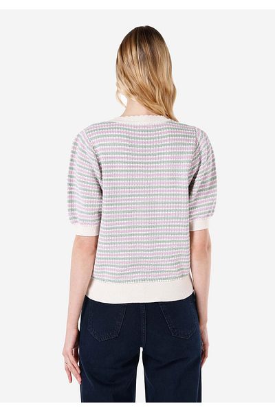 Colin's Regular Fit Round Neck Women's Multicolor Short Sleeve Sweater