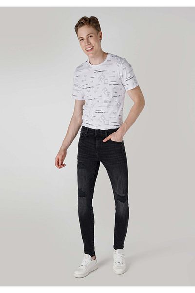 Colin's Slim Fit Low Waist Slim Leg Men's Black Jean Pants
