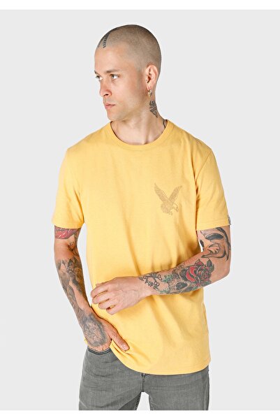 Colin's Κίτρινο ανδρικό κοντομάνικο μπλουζάκι - Crew λαιμόκοψη, κανονική εφαρμογή