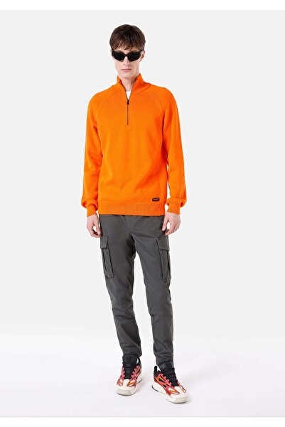 Colin's Regular Fit Turtle Neck Jakarlı Erkek Turuncu Kazak