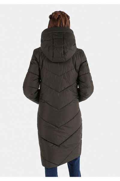 Colin's Regular Fit Hooded Zippered Lined Women's Green Coat