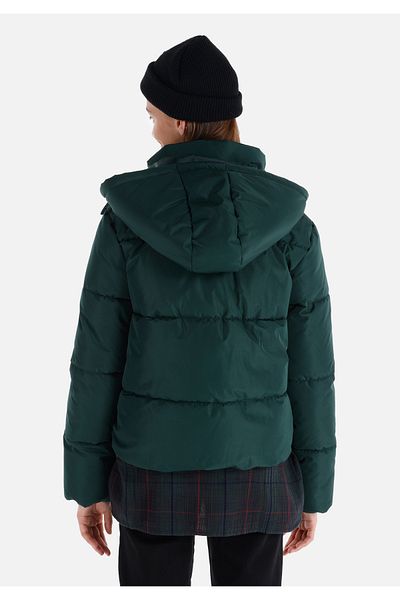 Colin's Green Inflatable Hooded Regular Fit Women's Coat